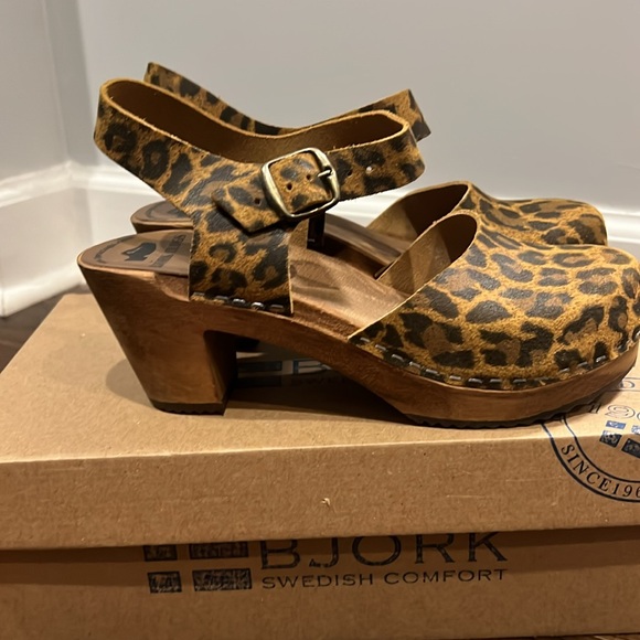 Bjork leopard clogs 37 - Picture 2 of 7